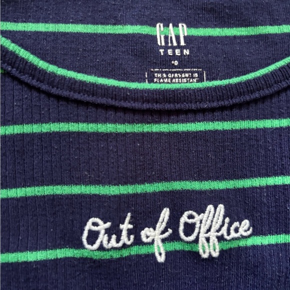 GAP Teen Girls’ Striped Pajama Set – Size 10 - Picture 2 of 3